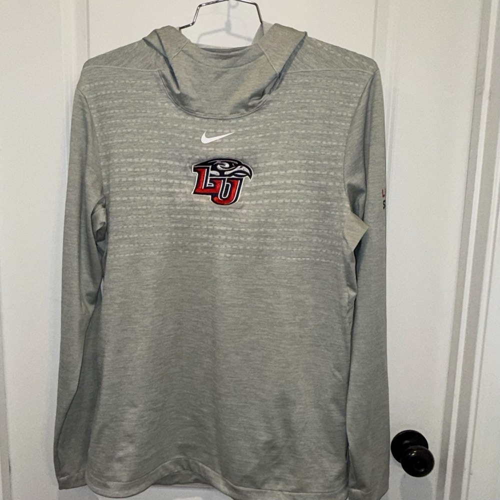 Nike Dri-FIT Liberty University Soccer Hoodie Mens M Gray LU Flames NCAA